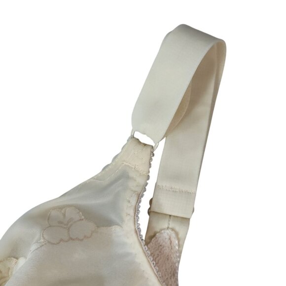 Bali Wide Strap Underwire Bra Beige 34DDD Unpad Adj Full Cover #0180 ILGWU VTG - Picture 4 of 9